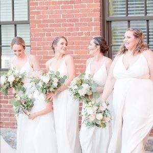 Double strap Georgette Bridesmaid Dress